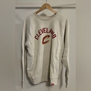 Cavs Team Shop Cream Crewneck Swearshirt